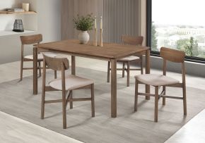 Coaster Fine Furniture 108561-S5 Parkridge - 5 Piece Wood Dining Set - Natural Walnut