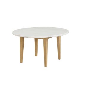 New Classic D1464N-11 New Classic D1464N-11 Essence - 54" Round Dining Table With Marble Top - Natural