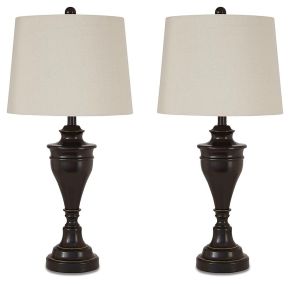 Ashley Furniture L204024 Darlita - Metal Table Lamp (Set of 2) - Bronze Finish