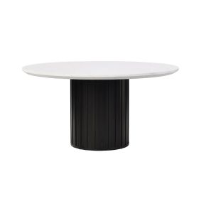 ACME DN02141 Jaramillo - Round Dining Table With Engineered Marble Top - Engineered Marble Top & Black