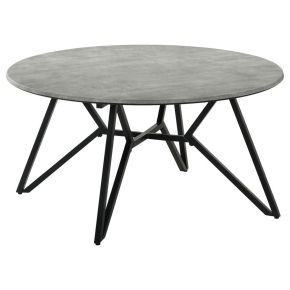 CoasterEveryday 736178 Hadi - Round Smart Top Coffee Table - Cement
