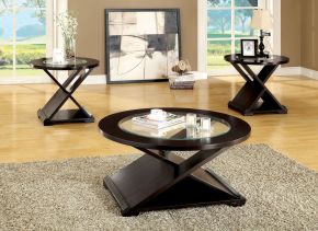 Furniture of America CM4006-3PK-SET Orbe - 3 Piece Table Set - Espresso