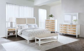 Coaster Fine Furniture 223471KW-S5 Bexhill - 5 Piece California King Bedroom Set - White