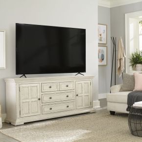 Liberty Furniture 361W-TV76 Big Valley - 76" TV Console - White