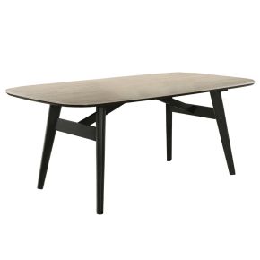 ACME DN04675 Lark - Dining Table - Travertine / Black