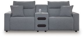 Ashley Furniture 65906S2 Ashley Furniture 65906S2 Modmax II - 3-Piece Power Reclining Sectional With Audio Console - Salt And Pepper