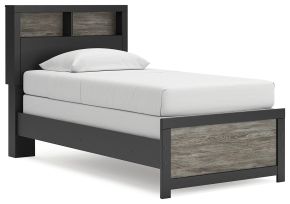 Ashley Furniture PCB1118B12 Broachmyn - Twin Bookcase Bed - Black / Gray