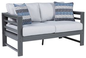 Signature Design by Ashley® P417-835 Amora - Charcoal Gray - Loveseat W/Cushion