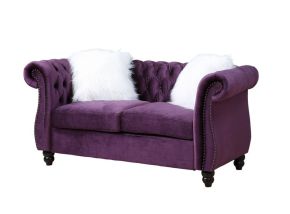 ACME LV00341 Thotton - Loveseat - Purple Velvet