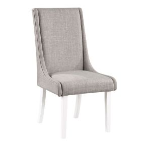 ACME DN02161 ACME DN02161 Hollyn - Side Chair (Set of 2) - Gray Linen & White