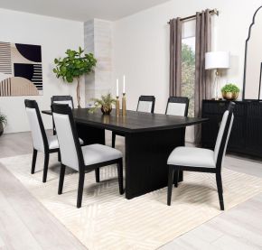 Coaster Fine Furniture 108231-S7 Brookmead - 7 Piece Extension Leaf Dining Table Set - Black