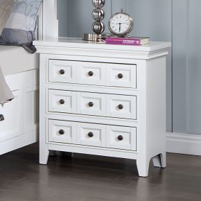 Furniture of America CM7413WH-N Castile - Nightstand With USB - White