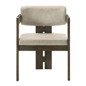 ACME DN03076 Destin - Side Chair - Light Gray Fabric & Walnut