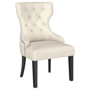 Coaster Fine Furniture 115572 Baney - Fabric Upholstered Dining Side Chair - Beige And Black