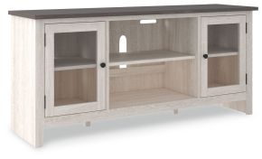 Signature Design by Ashley® W287-68 Dorrinson - White - LG TV Stand w/Fireplace Option