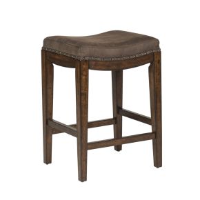Liberty Furniture 316-OT9001 Aspen Skies - Upholstered Console Stool - Russet Brown