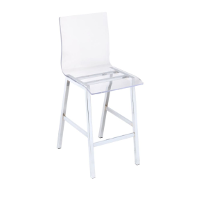 ACME 72592 Nadie - Counter Height Chair (Set of 2) - Clear Acrylic & Chrome