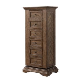 New Classic B658-079 Mar Vista - Swivel Lingerie Chest With Mirror - Walnut