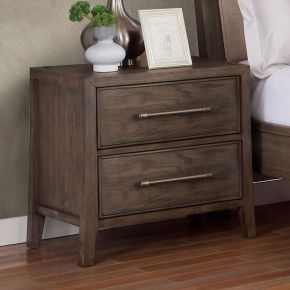 Furniture of America FOA7918N Tawana - Nightstand With USB Plug - Warm Gray