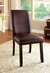 Furniture of America CM3823SC-2PK Gladstone - Side Chair (Set of 2) - Dark Walnut / Ivory