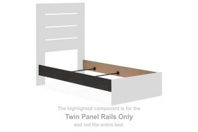 Signature Design by Ashley® PCB2108-83 Hollivern - Twin Panel Rails - Dark Gray