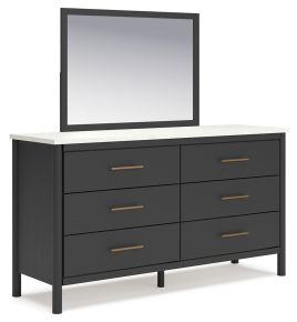Signature Design by Ashley® B2616B1 Cadmori - Dresser and Mirror - Black / White