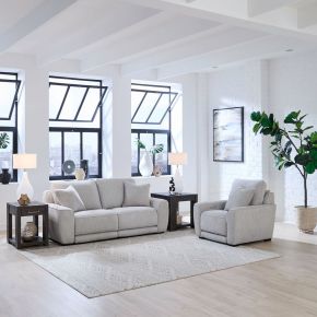 Liberty Furniture 6000SF-UPH-SOREC Liberty Furniture 6000SF-UPH-SOREC Blake - Sofa & Recliner - Estero Smoke