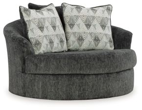 Ashley Furniture 3550421 Biddeford - Oversized Swivel Accent Chair - Shadow