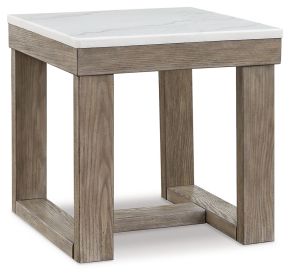 Ashley Furniture T789-2 Loyaska - Square End Table - Brown / Ivory