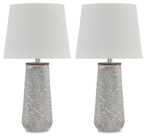 Ashley Furniture L204464 Chaston - Metal Table Lamp (Set of 2) - Antique White