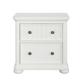 Samuel Lawrence Furniture S920-445 Savannah - 2-Drawer Nightstand with USB - White Finish - White