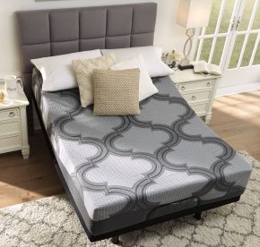 Ashley Sleep® M52651/M9X752 1100 Series - Gray - 2 Pc. - California King Mattress, Adjustable Base