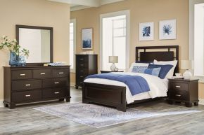 Signature Design by Ashley® B441/31/36/83/87/92(2) Covetown - 6 Pc. - Dresser, Mirror, Full Panel Bed, 2 Nightstands - Dark Brown