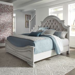 Liberty Furniture 244-BR-QUB Magnolia Manor - Queen Upholstered Bed With Upholstered Footboard - White