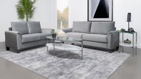 Coaster Fine Furniture 509634-S2 Davis - 2 Piece Upholstered Rolled Arm Sofa - Gray