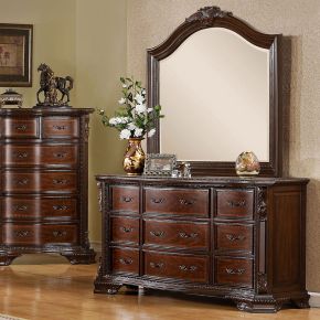 Furniture of America CM7267D Monte Vista - Dresser - Brown Cherry