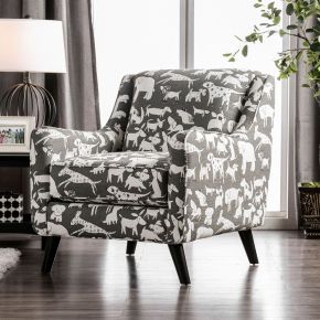 Furniture of America SM8171-CH-DG Patricia - Chair - Pattern