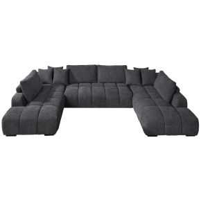 ACME LV02840 Chosen - Sectional Sofa With 6 Pillows - Gray Chenille