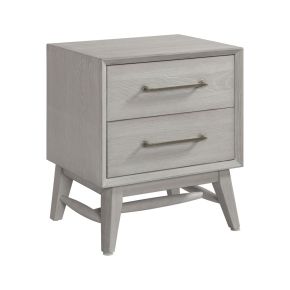 Intercon BY-BR-9802-WHT-C Bayside - Nightstand - Silver