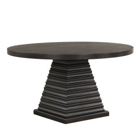 New Classic D4101-15B Plateau - Round Table Pedestal Base Top - Rustic Espresso