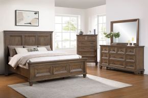 New Classic 00-B2114B-24C Mariana - Western King 4 Piece Bedroom Set (Bed, Dresser, Mirror, Chest) - Brown