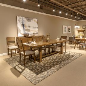 Liberty Furniture 105-CD-5TRS Harmony - 5 Piece Trestle Table Set - Brownstone