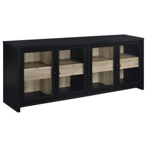 Coaster Fine Furniture 720223 Denison - 79" 4-Door TV Stand Media Console - Black