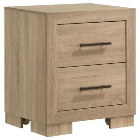 Coaster Fine Furniture 223112 Arielle - 2-Drawer Bedroom Nightstand With Casters - Light Oak