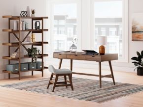 Ashley Furniture H615/44/01/70 Lyncott - 3 Pc. - Home Office Desk, Chair, Bookcase - Brown