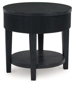 Ashley Furniture T551-6 Marstream - Round End Table - Black