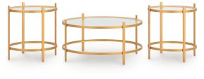 Ashley Furniture T173-13 Pearlox - Occasional Table Set (Set of 3) - Gold