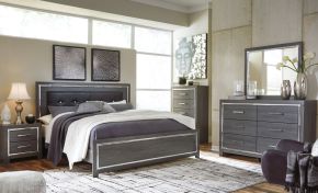Signature Design by Ashley® B214/31/36/58/56/97/92(2) Lodanna - Gray - 7 Pc. - Dresser, Mirror, King Panel Bed, 2 Nightstands