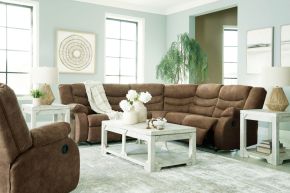 Signature Design by Ashley® 36902/48/50/25 Partymate - 3 Pc. - 2-Piece Rec Sectional, Rocker Recliner - Brindle