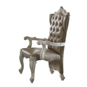 ACME 61133 Versailles - Chair (Set of 2) - PU & Bone White